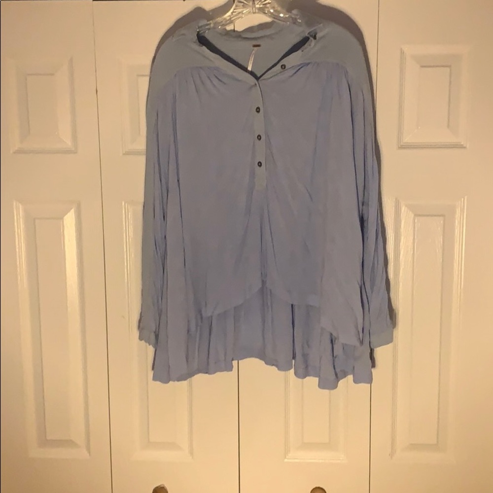 Blue boho long sleeve